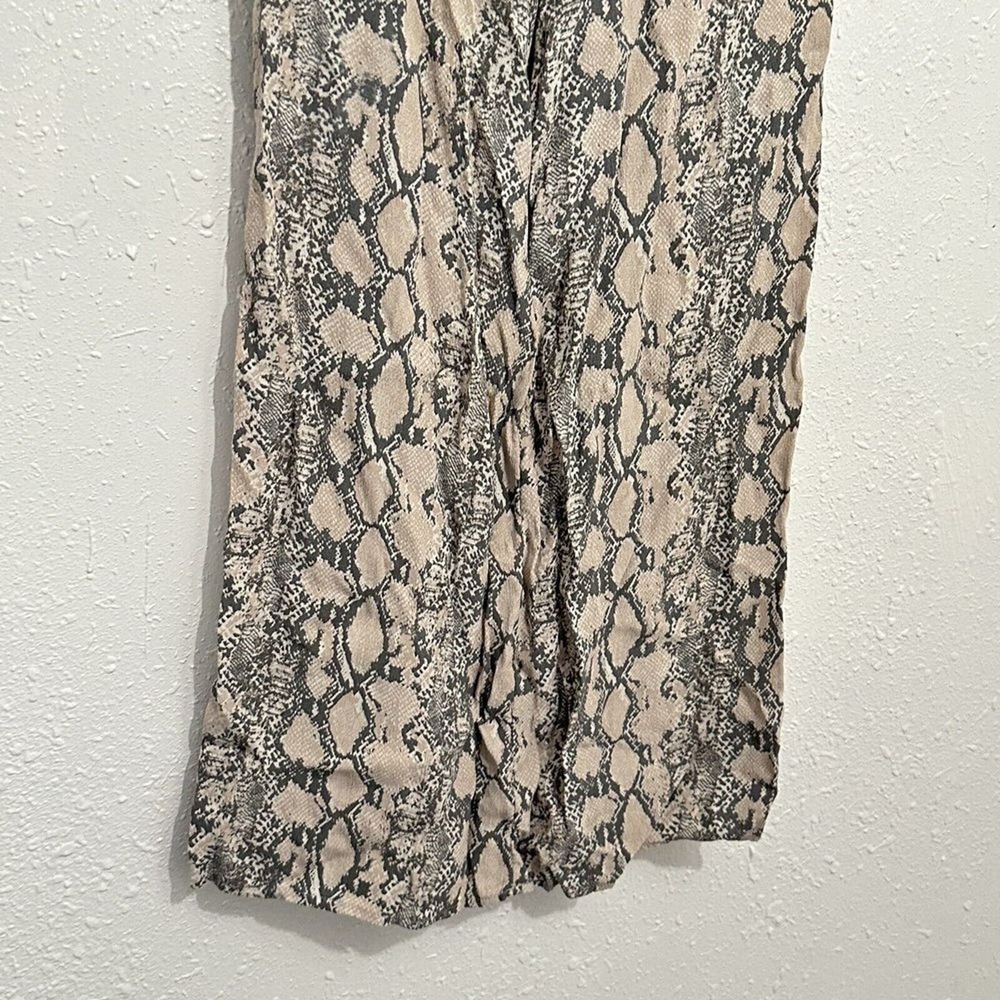 American Eagle Outfitters Womens XS Beige Neutral Snake Print Midi Skirt Casual - Picture 7 of 12
